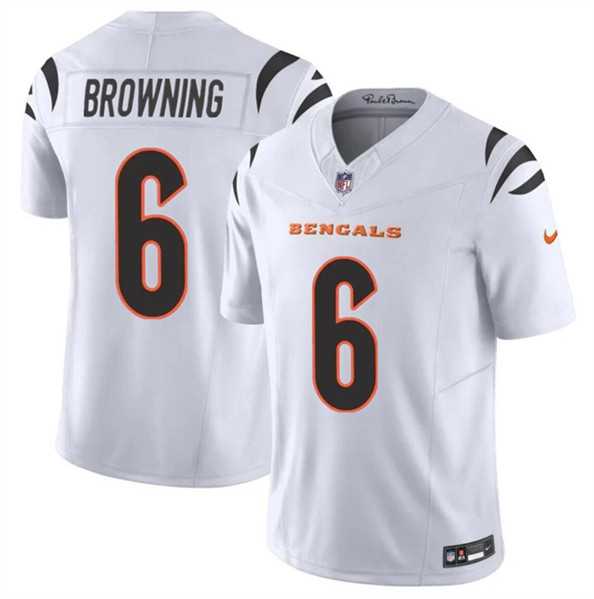 Men & Women & Youth Cincinnati Bengals #6 Jake Browning White 2023 F.U.S.E. Vapor Untouchable Limited Football Stitched Jersey,We sell and wholesale Men & Women & Youth Cincinnati Bengals #6 Jake Browning White 2023 F.U.S.E. Vapor Untouchable Limited Football Stitched Jersey on line form chian!